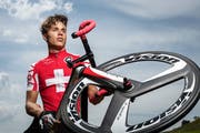 Einer der nominierten Sportler in der Kategorie Nachwuchs; Radsportler Nicolò de Lisi. (Bild: Michel Canonica)