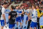 Enttäuscht: Für die Krienser Handballer ist die Saison zu Ende. (Bild: Martin Deuring, Winterthur, 20. April 2019)