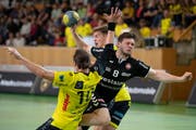 Auf eine zupackende Defensive St.Otmars kommt es am Dienstagabend an. (Bild: Urs Bucher/ TAGBLATT)