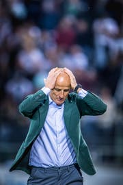 Ojemine, es hätte ein grosser Tag werden sollen: Peter Zeidler nach der Geburtstagsschlappe gegen den FC Luzern. (Bild: Michel Canonica)