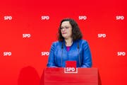 SPD-Chefin Andrea Nahles. (Bild: Robert Schlesinger/Getty, Berlin, 15. Oktober 2018)