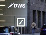 Büros der Vermögensverwaltungseinheit DWS der Deutschen Bank in Frankfurt. Bild: Mauritz Antin/EPA (18. April 2019)
