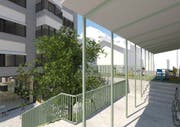 Blick in den Hinterhof des geplanten Neubaus. (Visualisierung pd)