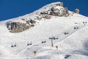 Hier stand Thomas Aeschi im Stau: Das Skigebiet Titlis oberhalb Engelberg, aufgenommen am 12. Dezember 2018. (KEYSTONE/Alexandra Wey)