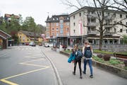 Mit einer Umgestaltung der St.-Georgen-Strasse möchte die Stadt den Unfallschwerpunkt zwischen dem Mühleggweier und der Bergstation der Mühleggbahn entschärfen. Gegen das Projekt sind aber auch zwei Einsprachen hängig. (Bild: Ralph Ribi - 25. April 2019)