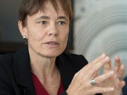 Corinne Schmidhauser schildert die Grosswetterlage in der Doping-Bekämpfung. (Bild: KEYSTONE/PETER SCHNEIDER)