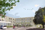 So soll das Pflegezentrum Lippenrüti in Neuenkirch aussehen. (Visualisierung: GKS Architekten Generalplaner AG)