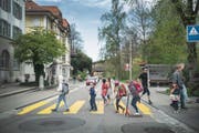 Gerade für Schulkinder ist die St.-Georgen-Strasse gemäss einem Gutachten der Stadt eine Herausforderung. (Bild: Bilder: Ralph Ribi)
