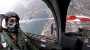 Die Patrouille Suisse trainiert über der Stadt Luzern. (Bild: Schweizer Luftwaffe, 12. April 2019)