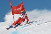 Beatrice Zimmermann beim Riesenslalom. (Bild: PD)