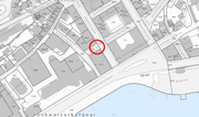 Der rote Kreis markiert den Standort des neuen Fussgängerstreifens an der Kreuzung Gotthard-/Alpenstrasse. (Bild: Stadt Luzern)