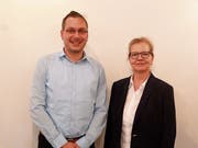Die neuen Vorstandsmitglieder der Spitex Buchs: Katharina Marquart und Mirko Jovanovic. (Bild: Ludwig Altenburger)