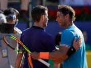 Der Sandkönig Rafael Nadal (rechts) muss Dominic Thiem zum Sieg gratulieren. (Bild: KEYSTONE/AP/MANU FERNANDEZ)