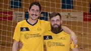 Die beiden NLB-Radballer Beda Planzer (links) und Fabian Hauri. (Bild: PD)