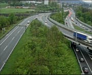 Der Unfall bei der Verzweigung Rotsee sorgte für Rückstau auf den Autobahnen A2 und A14. (Bild: Screenshot Webcam luzernmobil.ch)