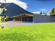 So soll der Neubau Werkhof in Buochs ab Oktober aussehen. (Visualisierung: PD)
