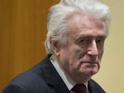 Der ehemalige bosnische Serbenführer Radovan Karadzic kann seine lebenslange Haftstrafe wegen Kriegsverbrechen und Völkermords im Bosnienkrieg nicht mehr anfechten. (Bild: KEYSTONE/AP/PETER DEJONG)