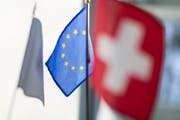Das Verhältnis zwischen der EU und der Schweiz angespannt: Ob es mit einem neuen Kommissionspräsident besser wird, ist fraglich. (KEYSTONE/Gaetan Bally)