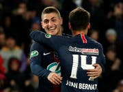 Marco Verratti freut sich über eines seiner seltenen Tore (Bild: KEYSTONE/EPA/YOAN VALAT)