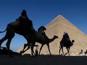 Was für Ägypten-Touristen ein Traum, ist für die Tiere um die Pyramiden von Gizeh bei Kairo die Hölle. (Bild: KEYSTONE/AP/HASSAN AMMAR)