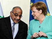 Der irakische Regierungschef Adel Abdel Mahdi bei Kanzlerin Angela Merkel in Berlin. (Bild: KEYSTONE/EPA/FILIP SINGER)