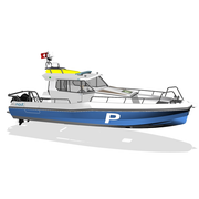 So sieht das neue Schwyzer Polizeiboot aus. (Bild: Shiptec)