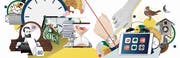 Alles drängt, alles muss schneller gehen, die Hektik ist gross: Wie man trotzdem mal Ruhe findet, ist lernbar. (Bild: Illustration: Corina Vögele)