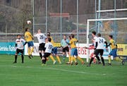 Der FC Gams ging nach einer Standardsituation früh mit 1:0 in Front und bezwang zum Rückrundenstart den FC Mels II mit 4:2. (Bild: Michael Vetsch)