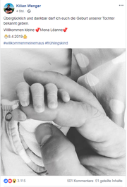 Der Facebook-Post von Kilian Wenger. (Bild: Facebook/ Kilian Wenger)