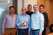 Harry Müntener, Herbert Bokstaller, Daniel Keusch, André Tschumper und Richard Wanger (von links) gehören dem Projektteam an. (Bild: Corinne Hanselmann)