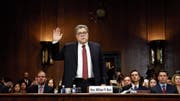 US-Justizminister William Barr bei einer Anhörung vor dem US-Senat. Bild: Shawn Thew/EPA (Washington, 18. April 2019)