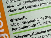 Die US-Umweltbehörde EPA hält das Pflanzengift Glyphosat im Gegensatz zu den jüngsten Gerichtsurteilen weiterhin nicht für krebserregend. (Bild: KEYSTONE/EPA DPA/CARSTEN REHDER)