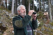 Noch heute ist der auch im Urnerland als ehemaliger Nidwaldner Wildhüter, aber auch als Slalomfahrer und treffsicherer Schütze bestens bekannte Dölf Mathis noch täglich im Wald unterwegs. (Bild: Christof Hirtler, Oberrickenbach, April 2019)