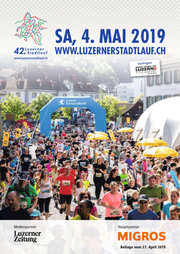 Titelbild der Beilage zum 42. Luzerner Stadtlauf. (Bild: Luzerner Zeitung)