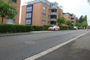 Die Unfallstelle an der Bruggwaldstrasse. (Bild: Stadtpolizei St.Gallen - 30. April 2019)