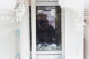 Durch dieses schmale Fenster zwängte sich der Einbrecher in den Kiosk. (Bild: Donato Caspari)