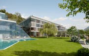 Dieser Hotelkomplex im Seveler Dorfteil Rans wurde nie gebaut. (Visualisierung: PD)