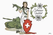 Karikatur zum Thema Waffenexporte (2014, «Bündner Tagblatt»). (Bilder: PD)