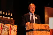Ein gutgelaunter Schützengarten-Verwaltungsratspräsident: Christoph Kurer an einem der Kundenanlässe zum 240jährigen Bestehen der ältesten noch existierenden Brauerei der Schweiz. (Bild: PD)