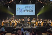 Die Musikgesellschaft Wattwil beim Muttertagskonzert. (Bild: Ruben Schönenberger)