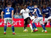 Marcus Thuram (Mitte) steigt mit Guingamp ab (Bild: KEYSTONE/EPA/IAN LANGSDON)