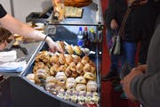 Am Morgen ist der Stand des Thurbecks sehr gefragt. (Bild: Ruben Schönenberger)