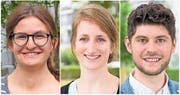 Die drei Nominierten für die Nationalratswahlen: Julia Küng, Michèle Willimann und Luzian Franzini (von links). (Bilder: PD)