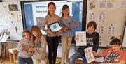 Die Schülerinnen und Schüler haben eine eigene digitale Schnitzeljagd erstellt. (Bild: Benjamin Mazenauer)