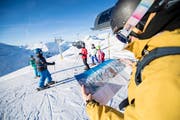 Wintersportler entdecken die neue Skigebietsverbindung. (Bild: PD)