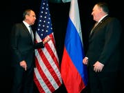 US-Aussenminister Mike Pompeo (rechts) wird am heutigen Dienstag in Russland erneut auf seinen russischen Amtskollegen Sergej Lawrow treffen. (Bild: KEYSTONE/AP POOL AFP/MANDEL NGAN)