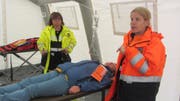 Die Einsatzgruppe Mob San zeigte an verschiedenen Posten den Ablauf bei einem Grossereignis. (Bild: PD)