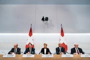Im Mittelpunkt: Justizministerin Karin Keller-Sutter. (Bild: Anthony Aney/KEY (Bern, 15. Mai 2019))