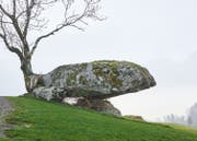 Der Druidenstein bei Morschach im Kanton Schwyz heisst so, weil sich ein geschäftstüchtiger Hotelier den Namen ausdachte. (Bild: Georg Aerne)