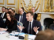 Frankreichs Staatspräsident Emmanuel Macron und die neuseeländische Premierministerin Jacinda Ardern am Mittwoch am «Christchurch-Gipfel» in Paris, bei dem sie dem Online-Terror den Kampf ansagten. (Bild: Keystone/EPA REUTERS POOL/CHARLES PLATIAU / POOL)